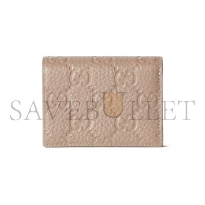 GUCCI GG EMBLEM MINI WALLET 815901AAEEM1523 (11*9*3cm)