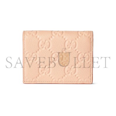 GUCCI GG EMBLEM MINI WALLET 815901AAEEM6802 (11*9*3cm)