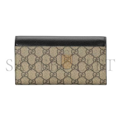GUCCI GG MARMONT BI-COLOR CONTINENTAL WALLET 45611617WAG1283 (10*19*3.5cm)