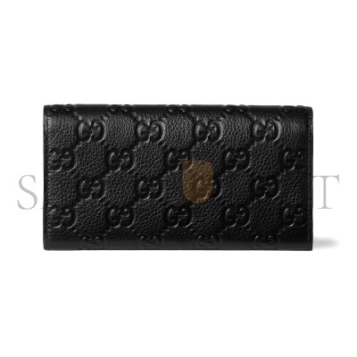 GUCCI GG EMBLEM CONTINENTAL WALLET 815922AAEEM1000 (19*10*2.5cm)
