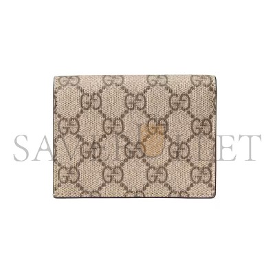 GUCCI GG MARMONT BI-COLOUR CARD CASE WALLET ‎65861017WAG1283 (11*8.5*3cm)