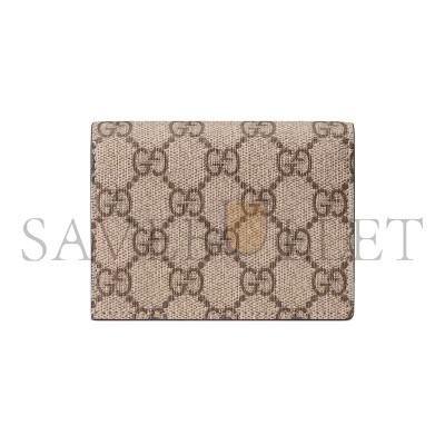 GUCCI GG MARMONT BI-COLOUR CARD CASE WALLET ‎65861017WAG9096 (11*8.5*3cm)