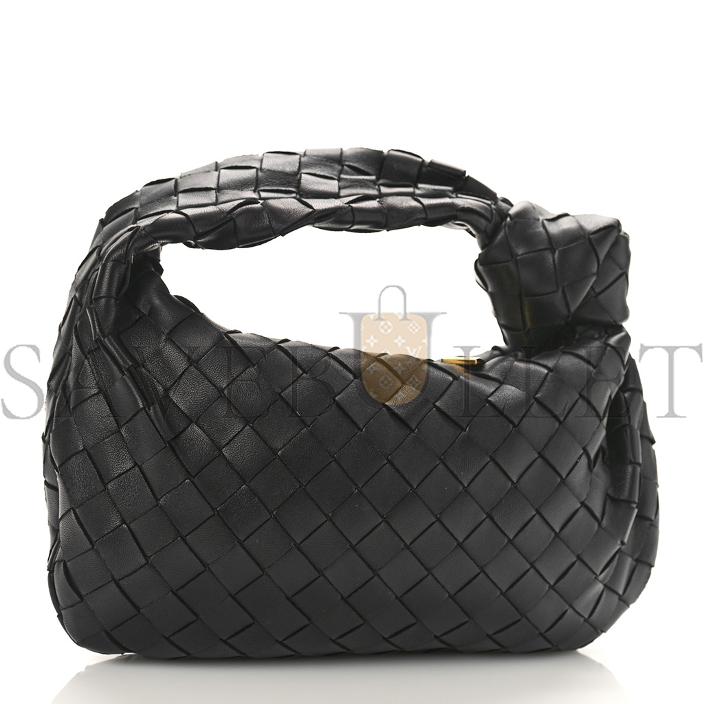 BOTTEGA VENETA NAPPA INTRECCIATO MINI JODIE BLACK  (25*13*7cm)