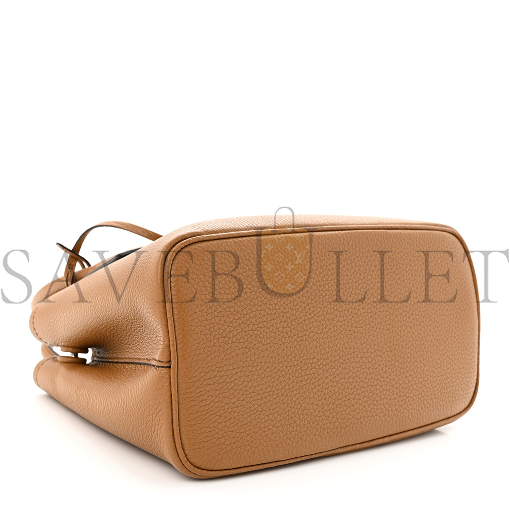 PRADA VITELLO DAINO SOFT MINI DOUBLE BAG CARAMEL (25*18*10cm)