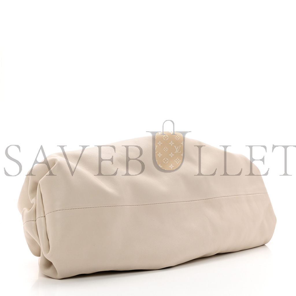 BOTTEGA VENETA SMOOTH BUTTER CALF THE POUCH OVERSIZED CLUTCH MIST  (38*16*8cm)