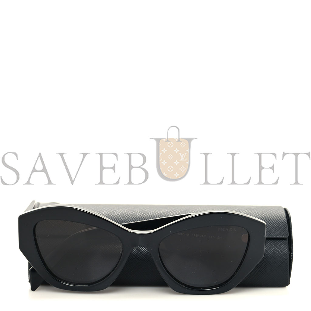PRADA ACETATE SYMBOLE SUNGLASSES SPR 07Y BLACK PRADA ACETATE SYMBOLE SUNGLASSES SPR 07Y BLACK
