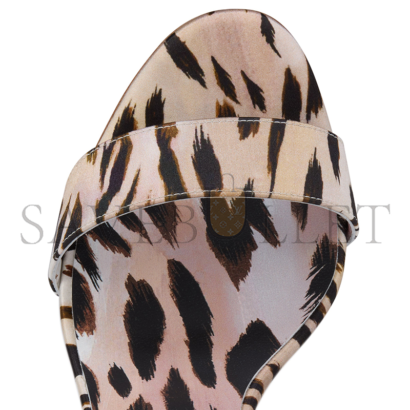 CHRISTIAN LOUBOUTIN SANDALE DU DESERT 100 MM STRAPPY SANDALS-GIGI PRINTED CREPE SATIN-MULTICOLOR-WOMEN 12506489002