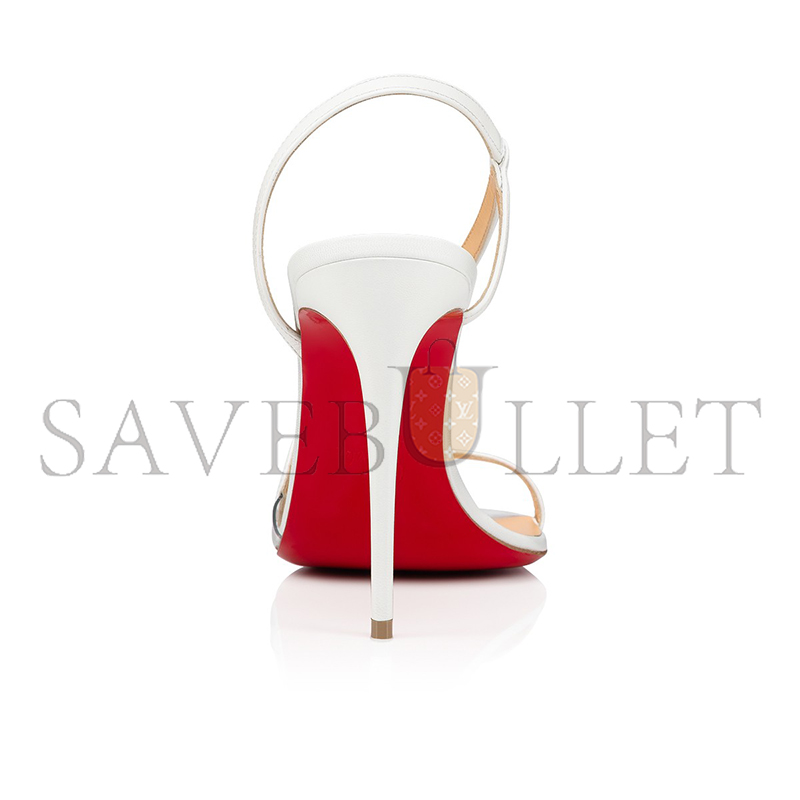 CHRISTIAN LOUBOUTIN ROSALIE 100 MM SANDALS-LEATHER AND PVC-BIANCO-WOMEN 3210190W222 CHRISTIAN LOUBOUTIN ROSALIE 100 MM SANDALS-LEATHER AND PVC-BIANCO-WOMEN 3210190W222