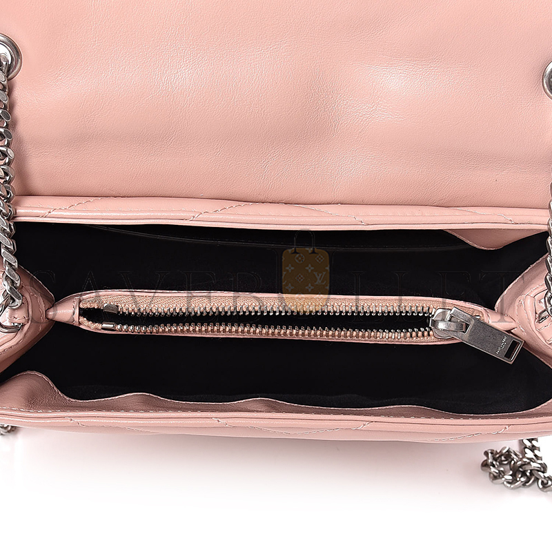 YSL LOULOU SMALL CHAIN BAG IN QUILTED LEATHER 494699691236 (23*17*9cm)