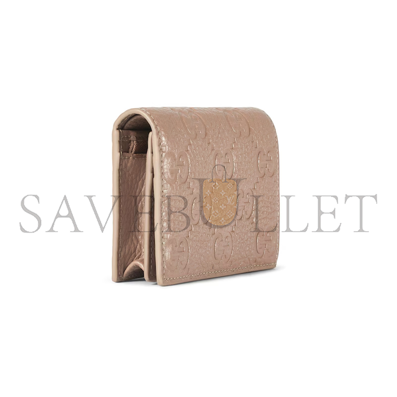 GUCCI GG EMBLEM MINI WALLET 815901AAEEM1523 (11*9*3cm)