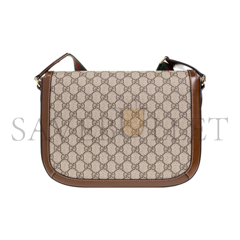 GUCCI HORSEBIT 1955 CANVAS WITH LEATHER SHOULDER BAG 700457HUHHG8565 (30*21*7.5cm)