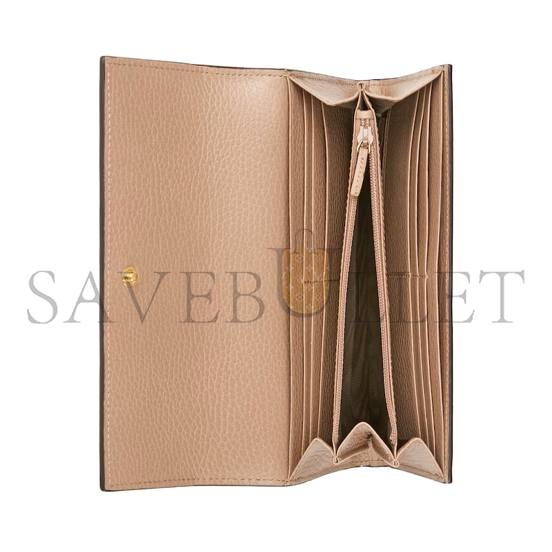 GUCCI GG MARMONT BI-COLOR CONTINENTAL WALLET 45611617WAG5788 (10*19*3.5cm)