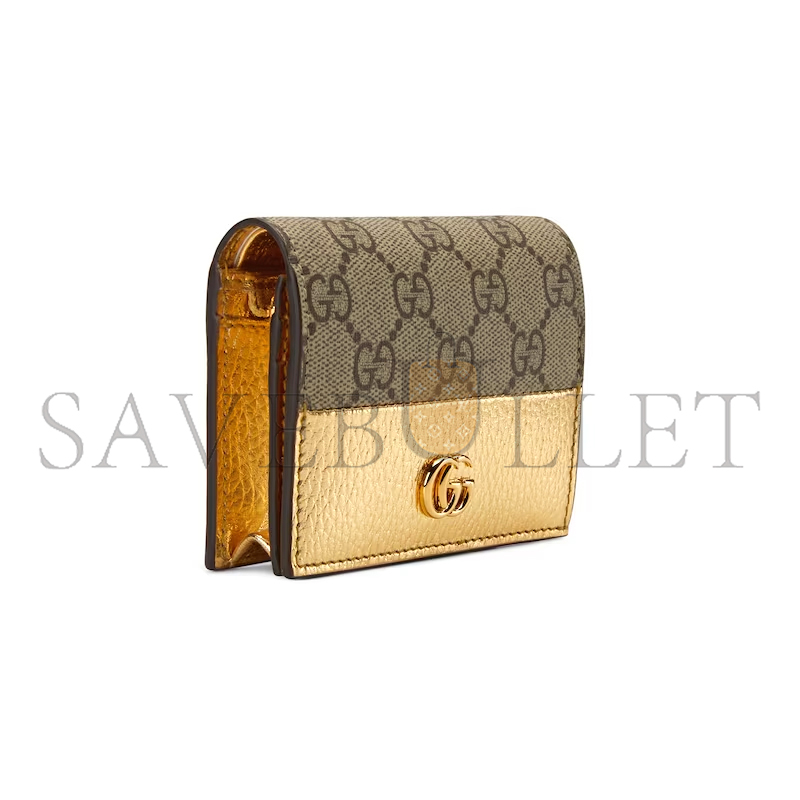 GUCCI GG MARMONT BI-COLOUR CARD CASE WALLET 658610AABGY8658 (11*8.5*3cm) GUCCI GG MARMONT BI-COLOUR CARD CASE WALLET 658610AABGY8658 (11*8.5*3cm)