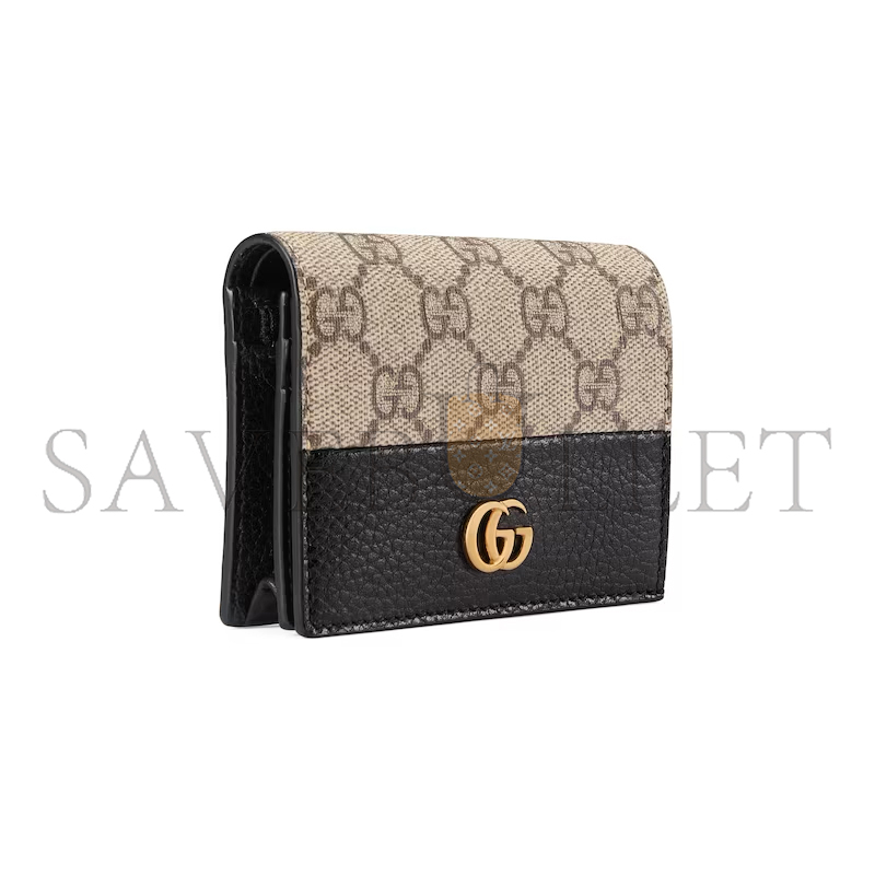 GUCCI GG MARMONT BI-COLOUR CARD CASE WALLET 65861017WAG1283 (11*8.5*3cm) GUCCI GG MARMONT BI-COLOUR CARD CASE WALLET 65861017WAG1283 (11*8.5*3cm)