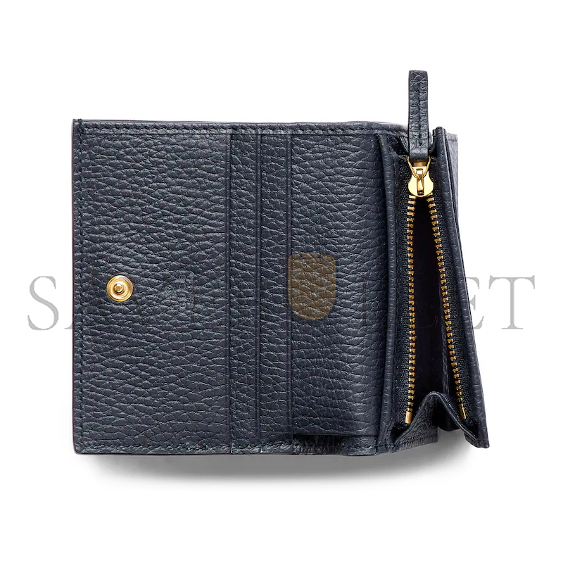 GUCCI GG MARMONT BI-COLOUR CARD CASE WALLET ‎65861017WAG4041 (11*8.5*3cm)