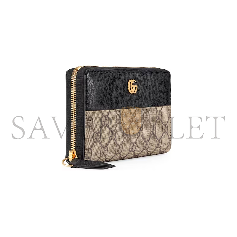 GUCCI GG MARMONT BI-COLOUR ZIP AROUND WALLET ‎45611717WAG1283 (19*10.5*2cm)