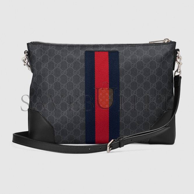 GUCCI GG BLACK MESSENGER 474139 (35.5*25*4cm)