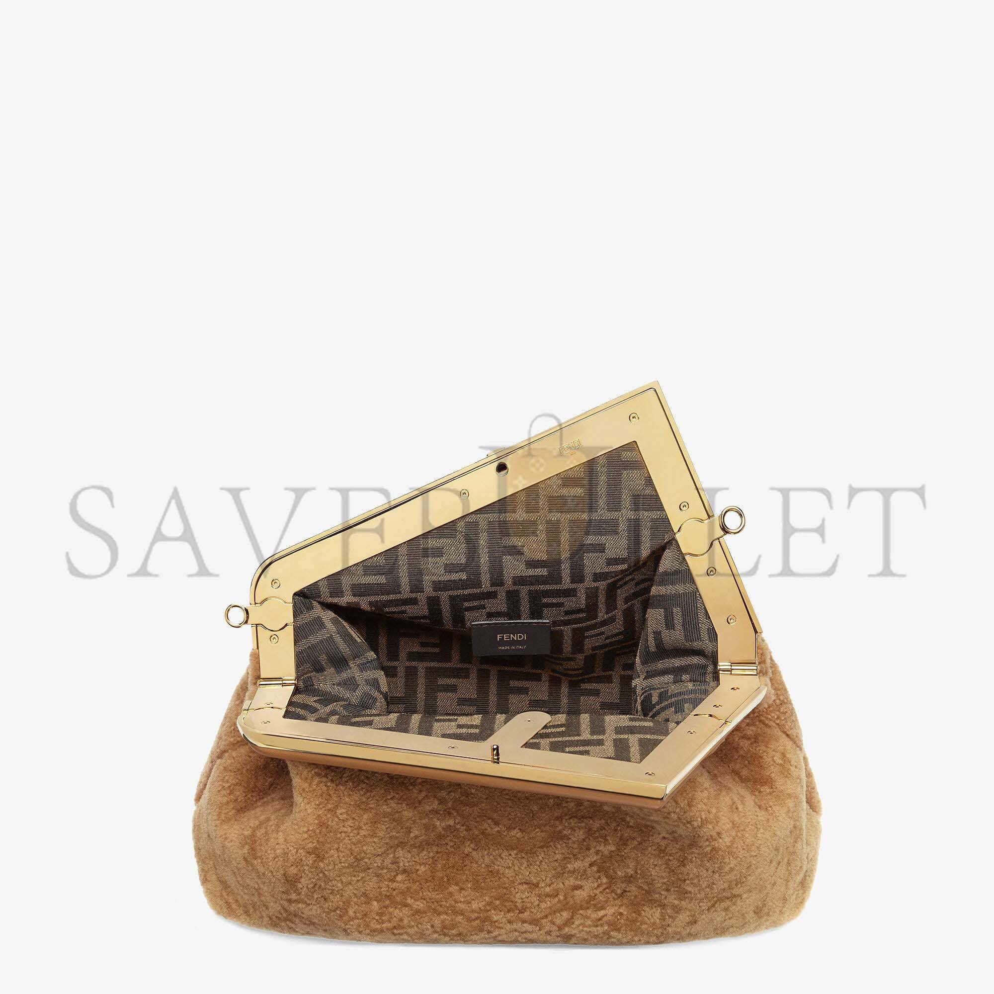 FENDI FIRST MEDIUM - BEIGE SHEEPSKIN BAG 8BP127AHNAF0J2D (32.5*23.5*15cm)