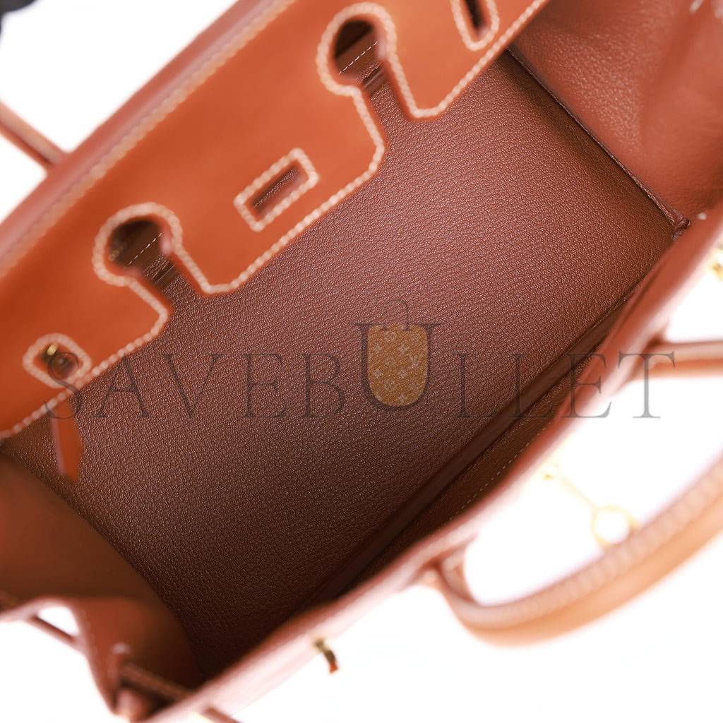 HERMES BIRKIN 25 FAUVE BARENIA GOLD HARDWARE HANDMADE (25cm)