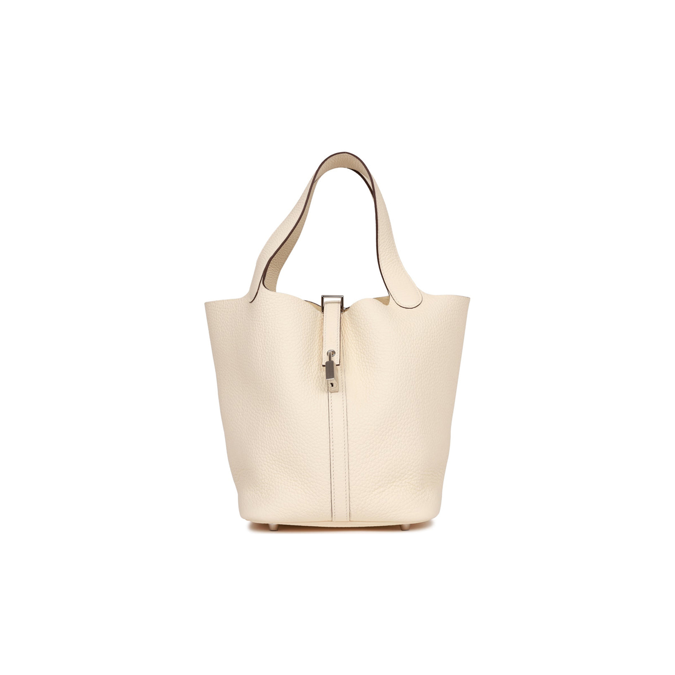 HERMES PICOTIN LOCK 22 NATA CLEMENCE PALLADIUM HARDWARE (22*21*18cm) HERMES PICOTIN LOCK 22 NATA CLEMENCE PALLADIUM HARDWARE (22*21*18cm)