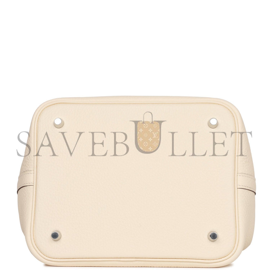 HERMES PICOTIN LOCK 22 NATA CLEMENCE PALLADIUM HARDWARE (22*21*18cm) HERMES PICOTIN LOCK 22 NATA CLEMENCE PALLADIUM HARDWARE (22*21*18cm)