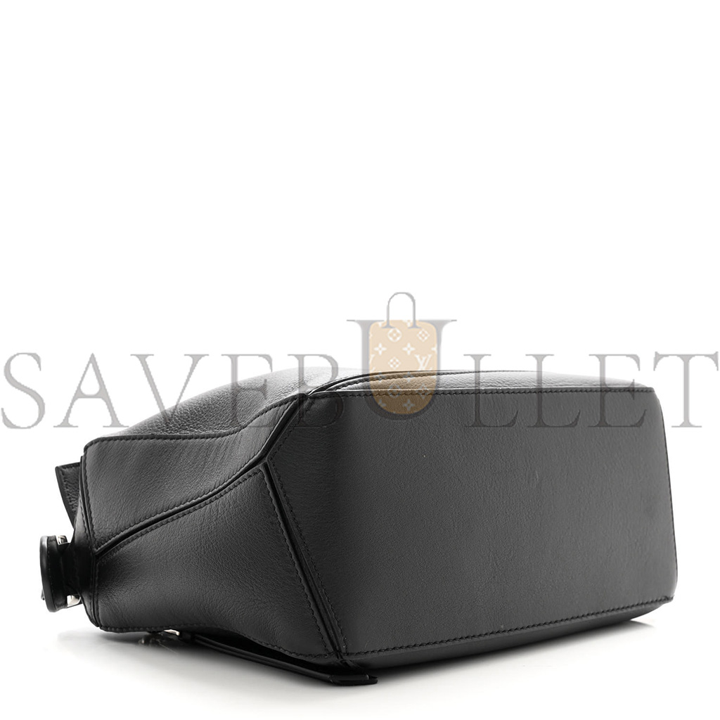 LOEWE CALFSKIN SMALL PUZZLE BAG BLACK (24*16.5*10.5cm)