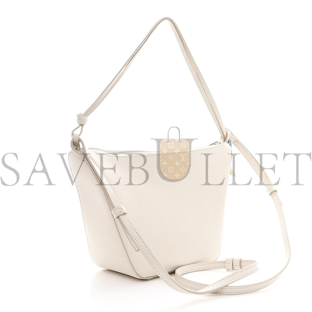 LOEWE CALFSKIN MINI HAMMOCK HOBO SOFT WHITE (17*15*10cm)