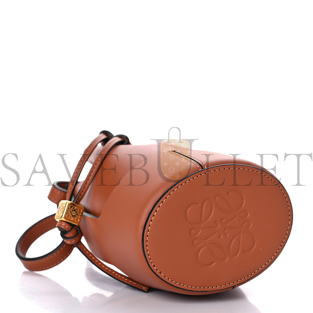 LOEWE CALFSKIN BALLOON NANO BUCKET BAG TAN (14*9*5cm)