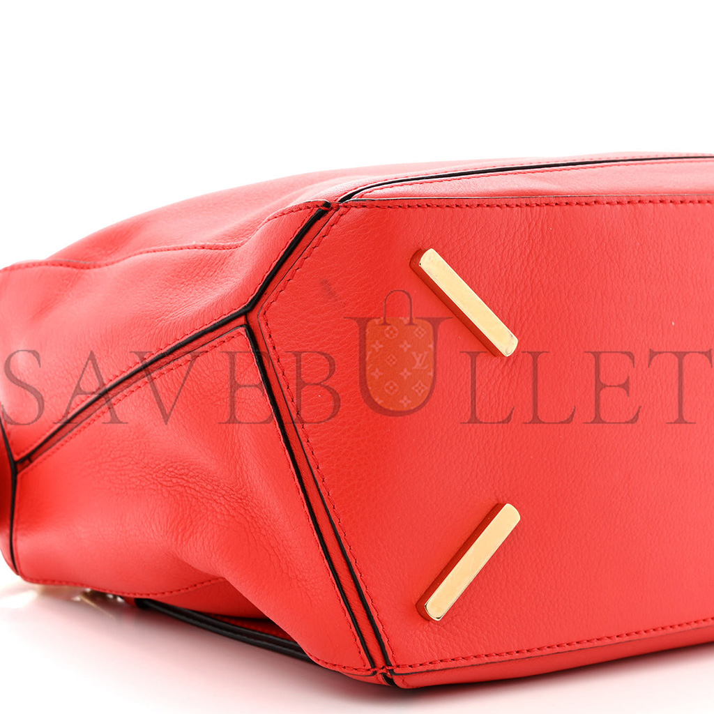 LOEWE CALFSKIN MEDIUM PUZZLE BAG SCARLET (28*18*12cm)