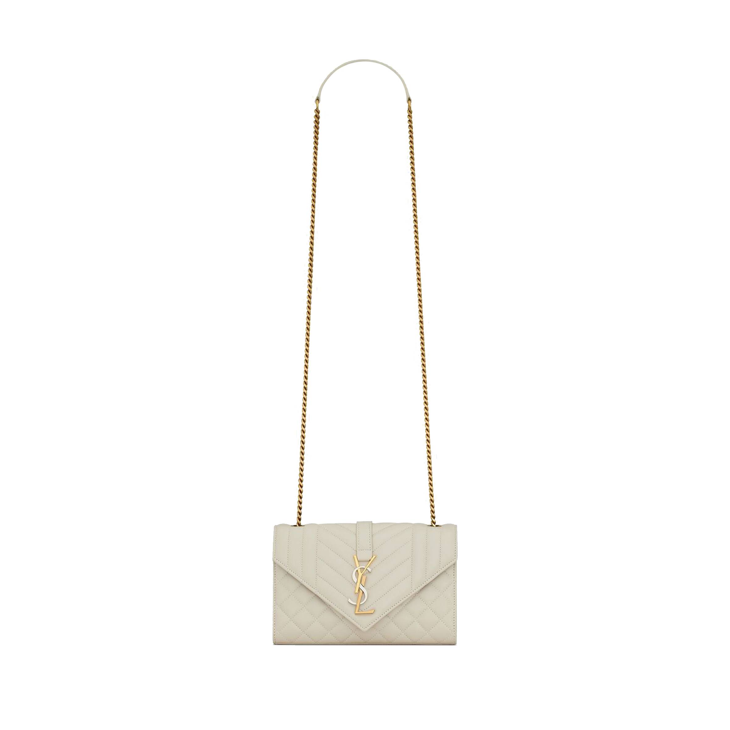 YSL SMALL ENVELOPE IN MIX MATELASS&EACUTE; LEATHER 600195AABZO9290 (21*13*6cm)