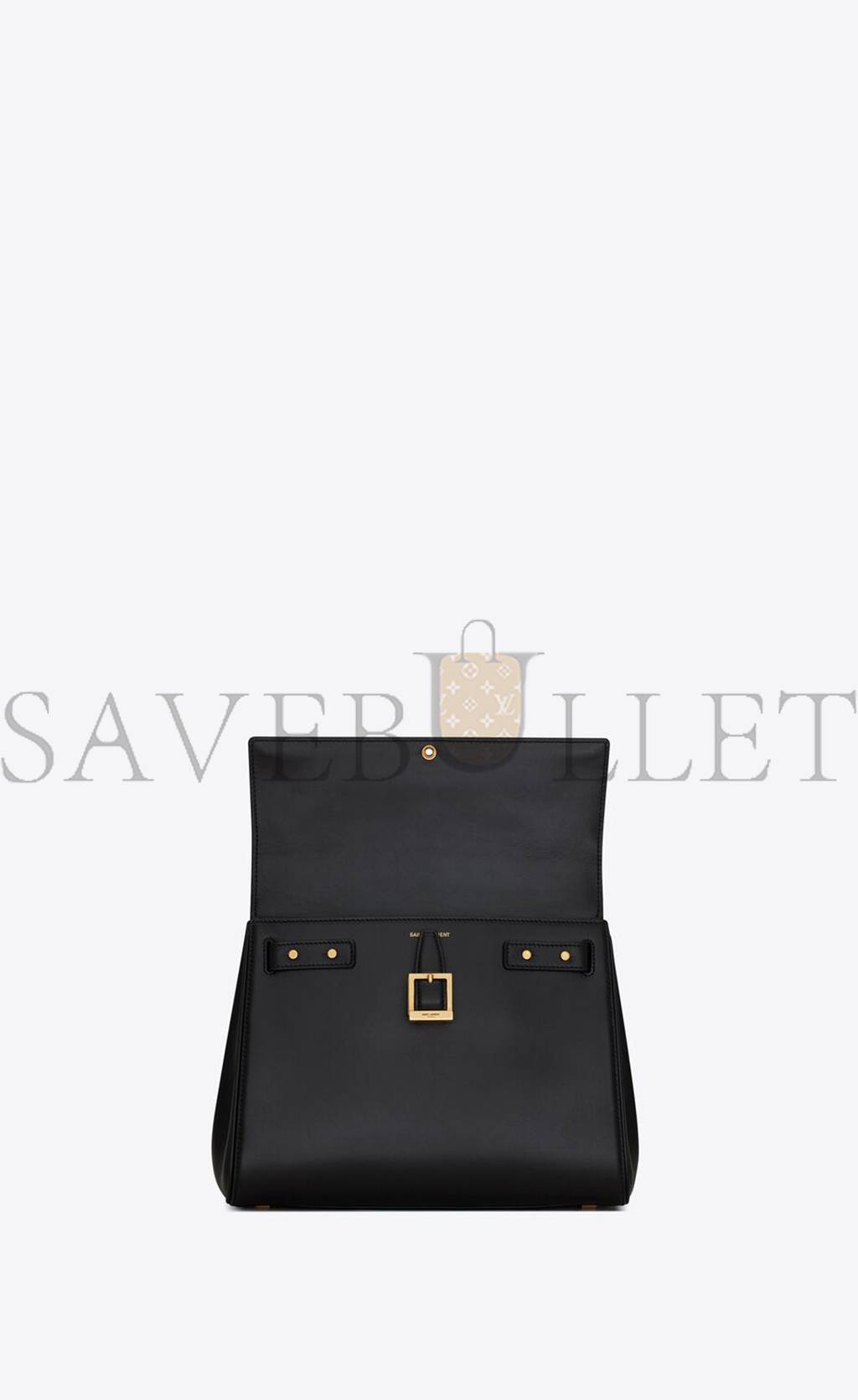 YSL LE FERMOIR SMALL TOP HANDLE BAG IN SHINY LEATHER 6869822ZA0W1000 (25*19.5*10.5/4)