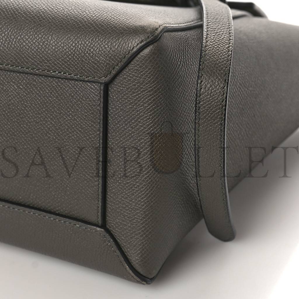 CELINE GRAINED CALFSKIN MICRO BELT BAG GREY (24*21*14cm)