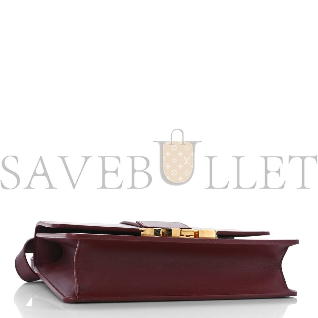 DIOR SMOOTH CALFSKIN 30 MONTAIGNE FLAP BAG BURGUNDY (24*17*5.1cm)