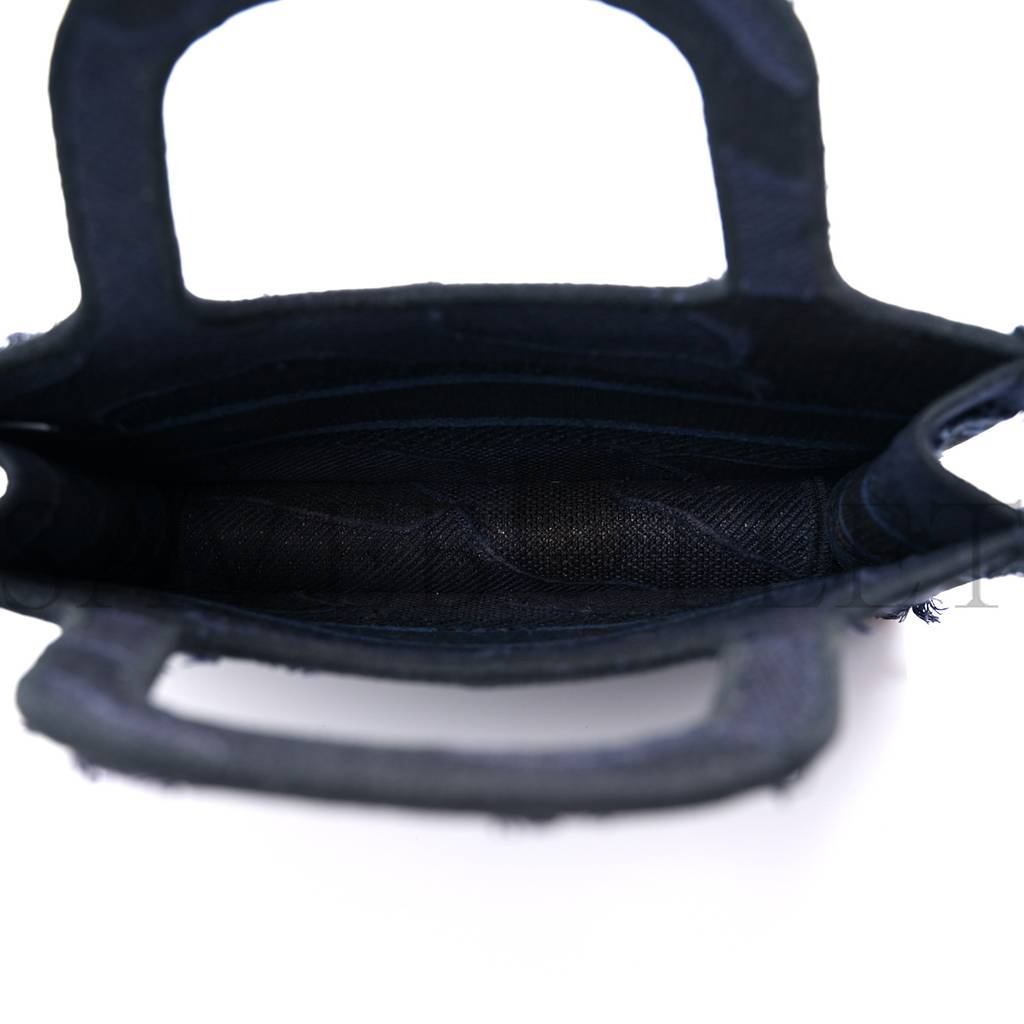 DIOR CANVAS EMBROIDERED CAMOUFLAGE MINI BOOK TOTE BLUE (23*15*5.7cm) DIOR CANVAS EMBROIDERED CAMOUFLAGE MINI BOOK TOTE BLUE (23*15*5.7cm)